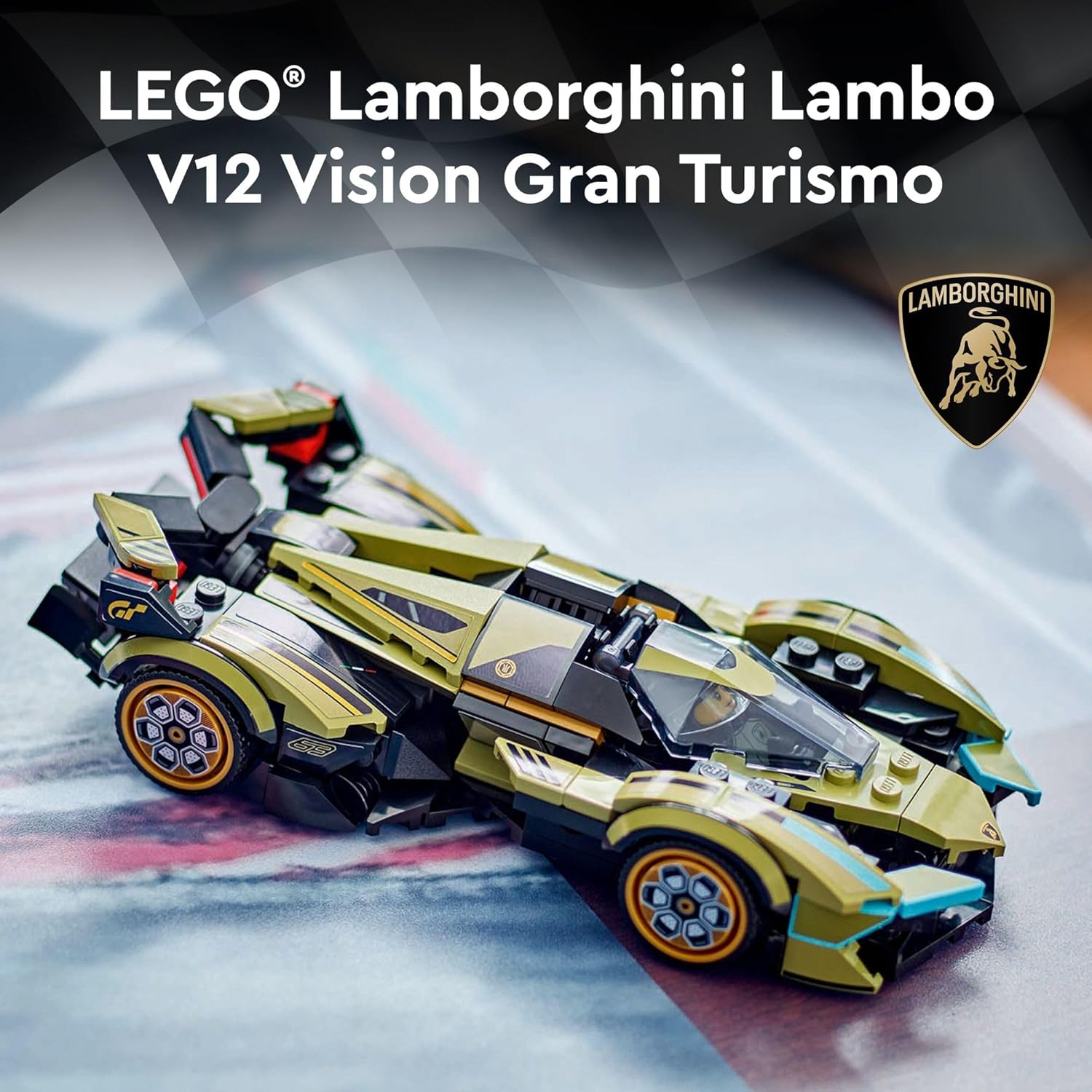 LEGO Speed Champions Lamborghini V12 Vision GT Super Car Building Toy Set 76923 C464712