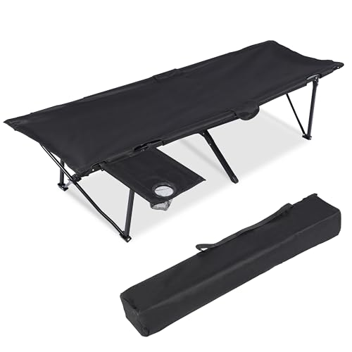 YSSOA Folding Camping Cot with Storage Bag for Adults, Portable Sleeping Bed D13053