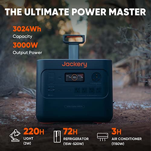 Jackery Explorer 3000 Pro Portable Power Station, 3024Wh, 3000W, Renewed I955973