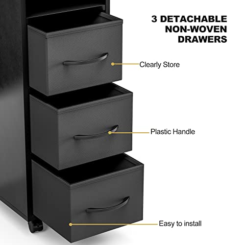 Paddie Manicure Table Nail Desk with Dust Collector, Black X649560