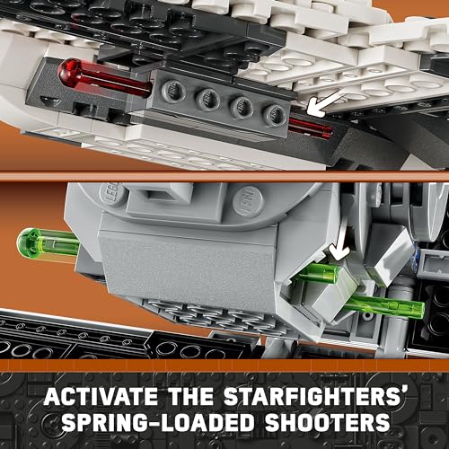 LEGO Star Wars Mandalorian Fang Fighter vs. TIE Interceptor 75348 Building Toy Set K58001