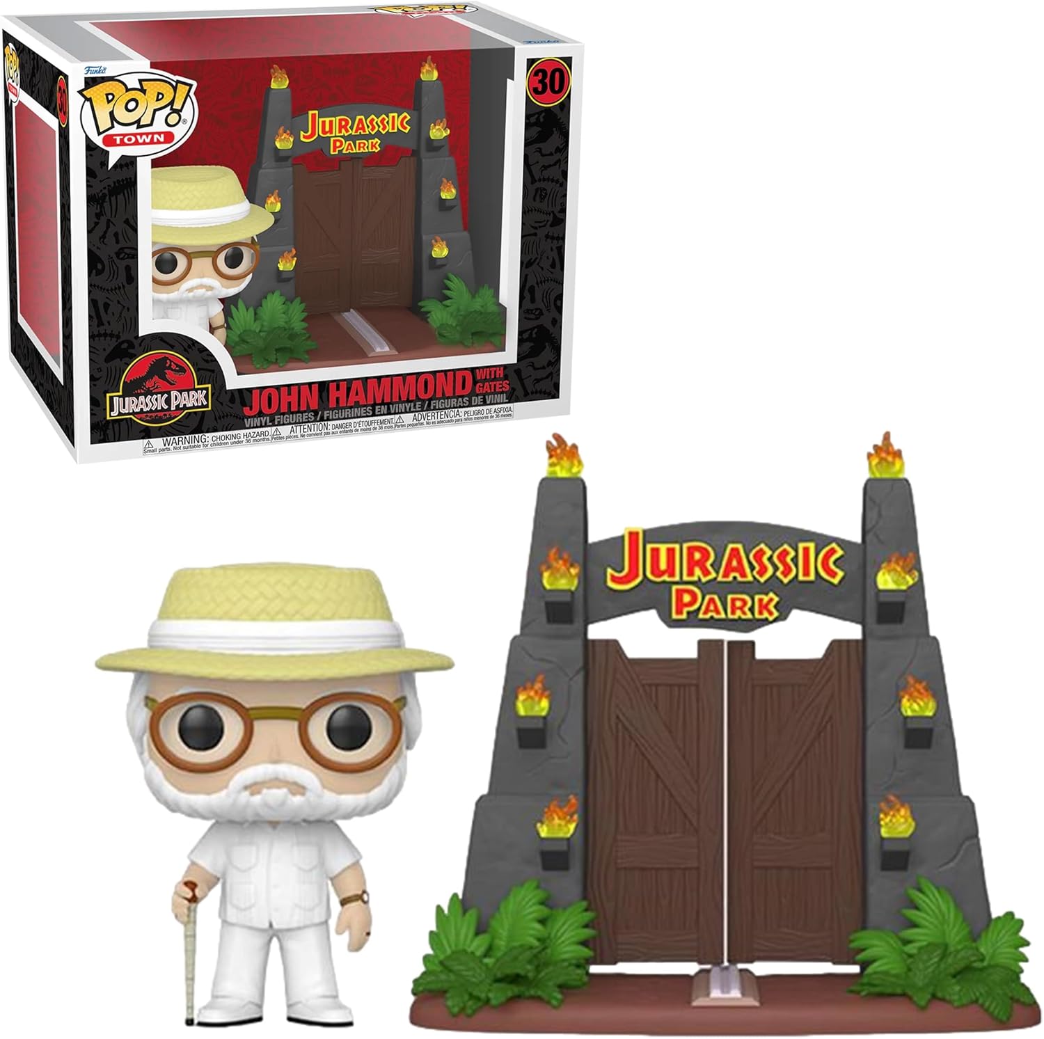 Funko Pop! Town: Jurassic Park John Hammond with Gates Exclusive Vinyl Figure V100410