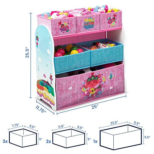 Delta Children 6 Bin Toy Storage Organizer, Disney Princess G9256