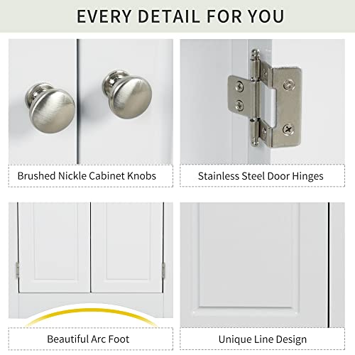 Corner Storage Cabinet, Wood Triangle Bathroom Cabinet with Adjustable Shelves, Grey G100663