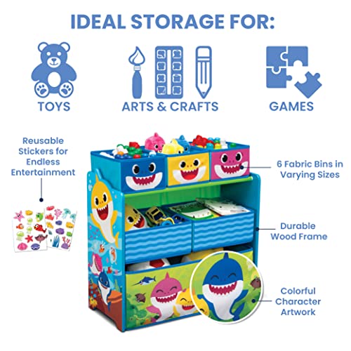 Delta Children 6 Bin Toy Storage Organizer, Disney Princess G9256