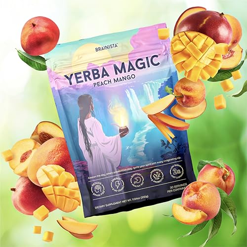 Yerba Magic Pina Colada Yerba Mate Instant Tea Powder, 3-in-1 Super Drink, 30 Servings K645