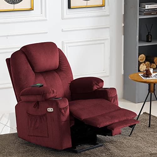 MCombo Small Power Lift Recliner Chair for Elderly with Heat and Massage, USB & Type C Ports J262