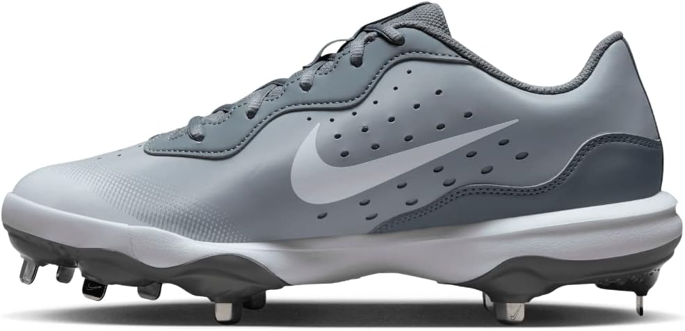 Nike Alpha Huarache Varsity 4 Low Metal Baseball Cleats Gray Size 12 F51867