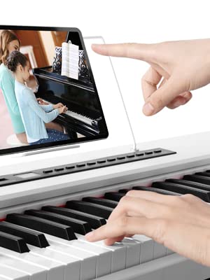 MUSTAR MDP-1200 Digital Piano 88 Key Weighted Hammer Action Keyboard with Stand, Pedal, Case, Black H320