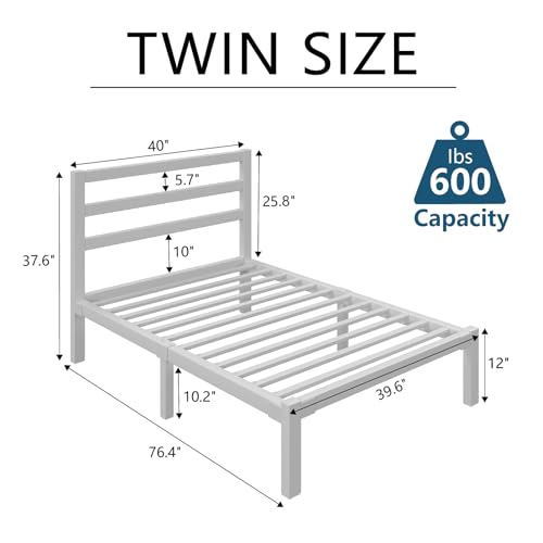 Full Size Heavy Duty Metal Platform Bed Frame with Under Bed Storage, Black R9813
