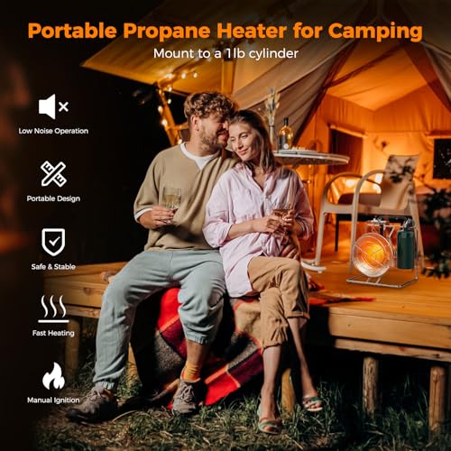 CAMPLUX Portable Propane Heater, 15,000 BTU Outdoor Gas Heater E9748