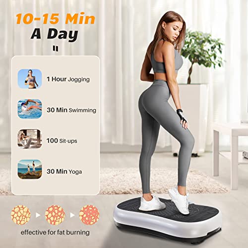 Vibration Plate Exercise Machine with Bluetooth Speaker, 450 lbs Capacity O459
