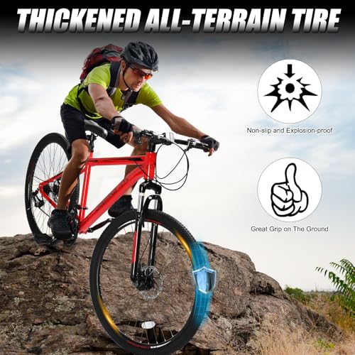 26/27.5" Mountain Bike 21 Speed for Adults, High Carbon Steel Frame R334756