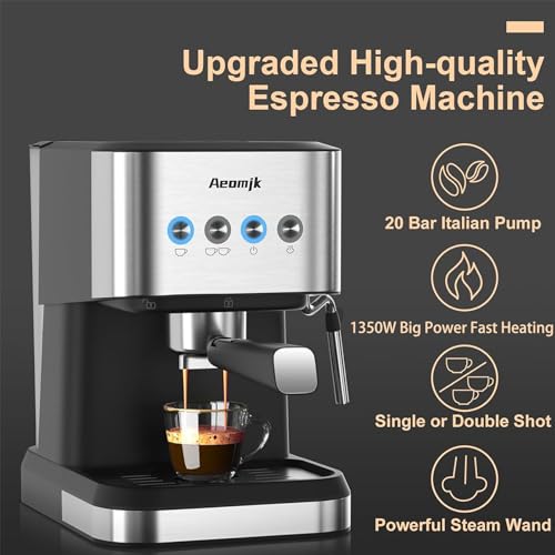 Espresso Machine 20 Bar with Milk Frother Steam Wand for Home B593