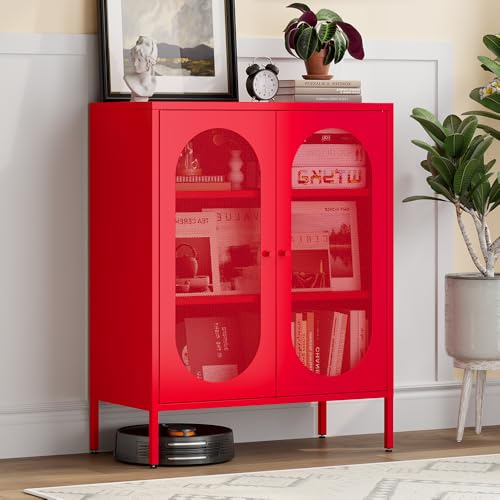 2 Door Metal Storage Cabinet with Adjustable Shelves, Blue H946