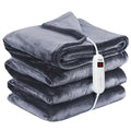 Electric Heated Blanket Full Size, Extremely Soft Cozy Flannel Heating Blanket with Single Controller, 10 Heating Levels & 8 Hours Auto-Off, Fast Heating & Machine Washable, 72" x 84"