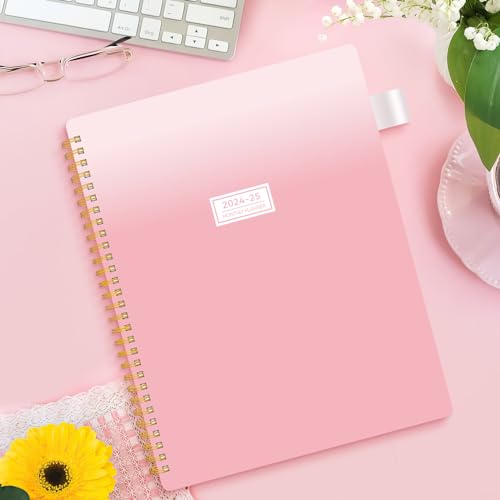 AIMPEAK Monthly Planner 2024-2025, 18-Month, Spiral Binding, Pink L21793