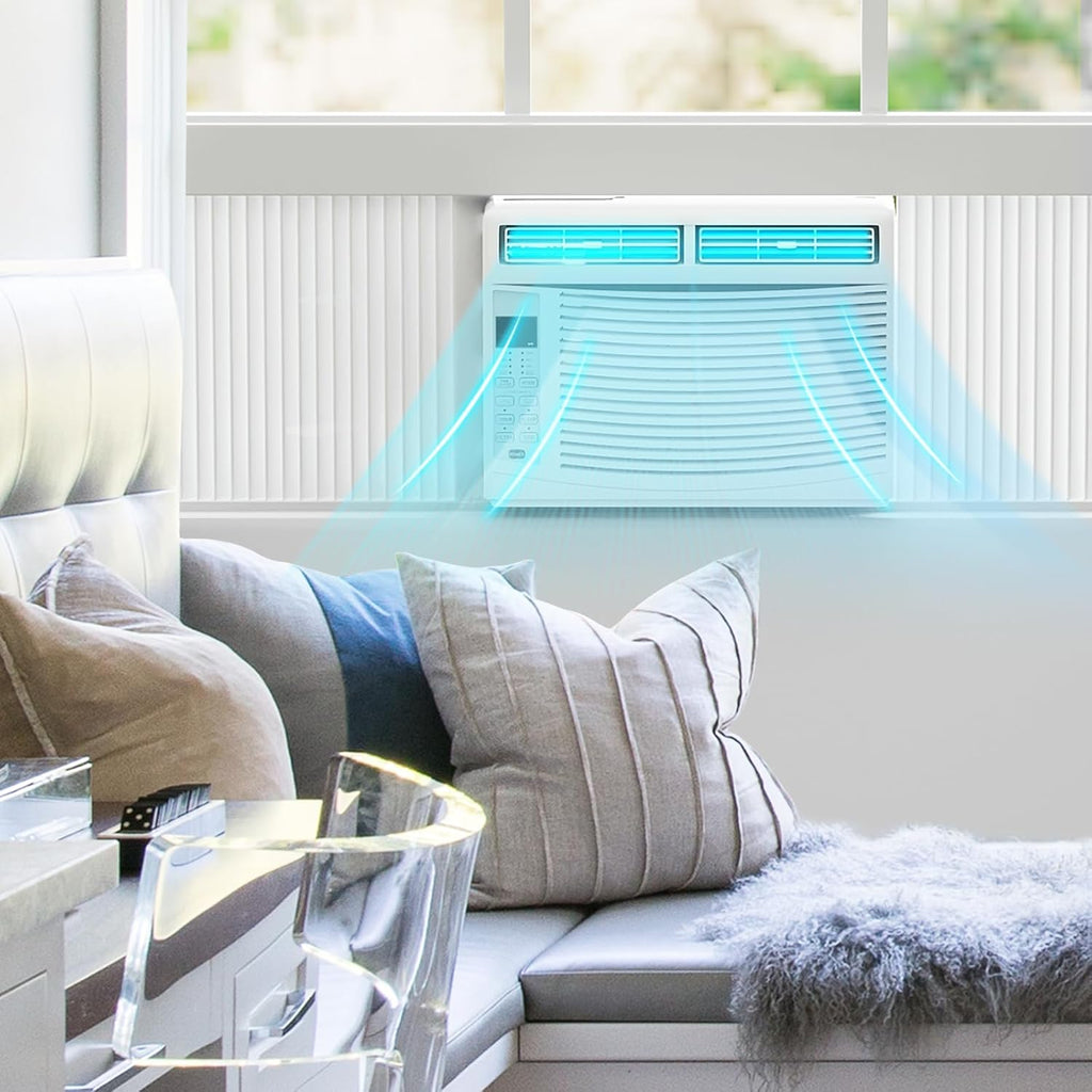 6000 BTU Smart Window AC with Remote Control for Rooms up to 250 sq.ft. R68819