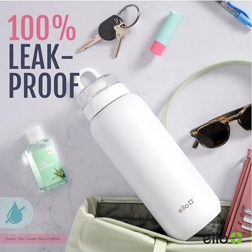 Ello Cooper 32oz Stainless Steel Water Bottle with Straw and Handle Q4598