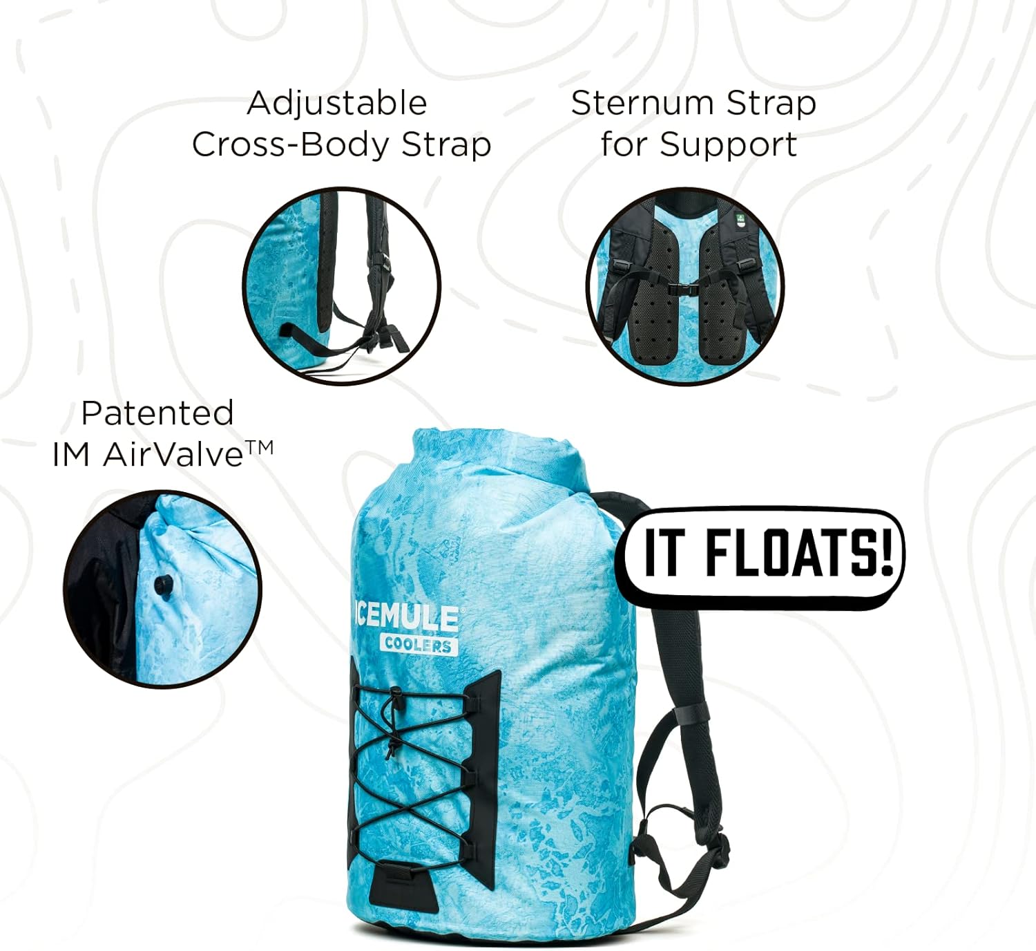 ICEMULE Pro Large Collapsible Backpack Cooler, 23 Liter, Waterproof, Olive H234