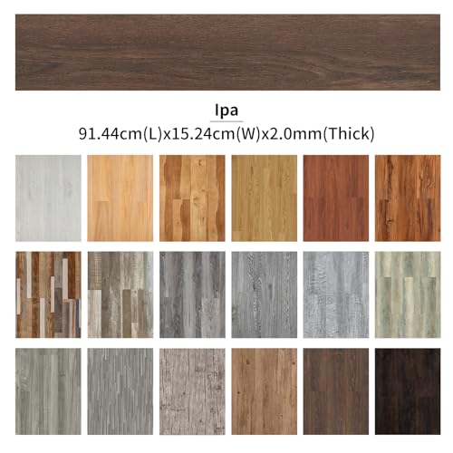 Self Adhesive Vinyl Flooring Planks Wood Effect Waterproof Grey 36pcs U963416