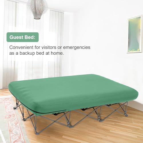 KAMPKEEPER Folding Camping Cot with Inflatable Air Mattress and Carry Bag M949
