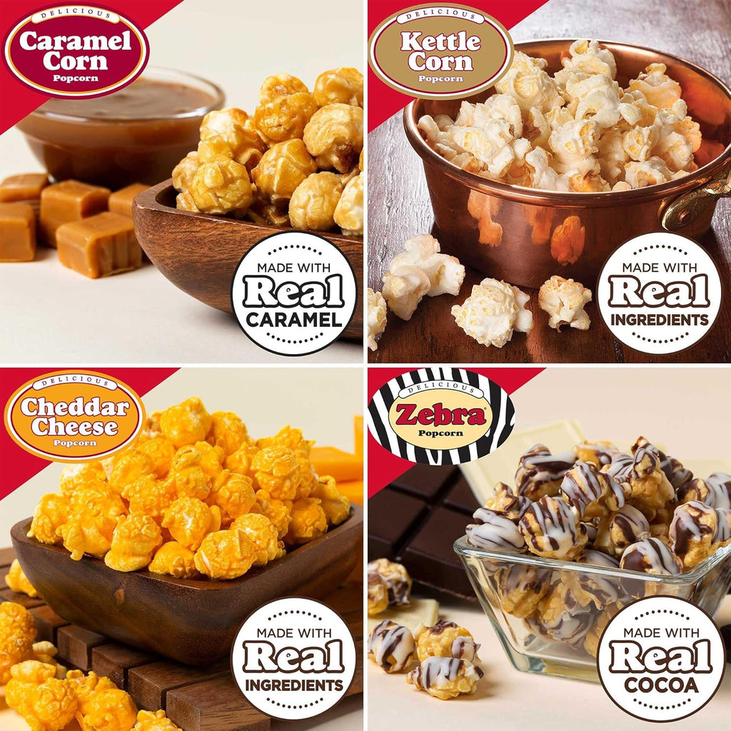 Popcornopolis Gourmet Popcorn Snacks, 12 Cone Variety Pack T942084
