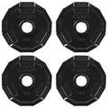 WF Athletic Supply 12-Sided Rubber Coated Grip Plate, 2-Inch Olympic Weight Plate for Weightlifting and Strength Training, Compatible with 2-Inch Olympic Barbells