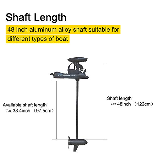 Haswing Cayman 12V 55lbs 48 inch Bow Mount Electric Trolling Motor with Foot Control X499274