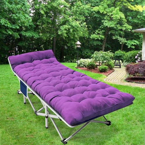 XXL Camping Cot for Adults with Mattress Heavy Duty Folding Bed with Carry Bag H5280