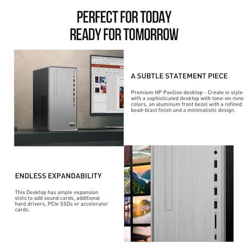 HP Pavilion Desktop Tower PC, AMD Ryzen 5, 32GB RAM 2TB SSD, Windows 11 Pro G607062