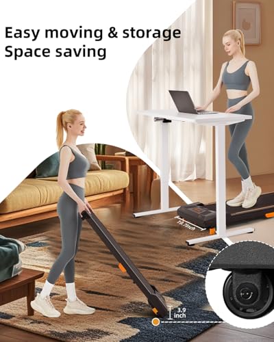 BestGod Walking Pad Treadmill 330lbs Capacity 2.5HP Portable for Home E21762