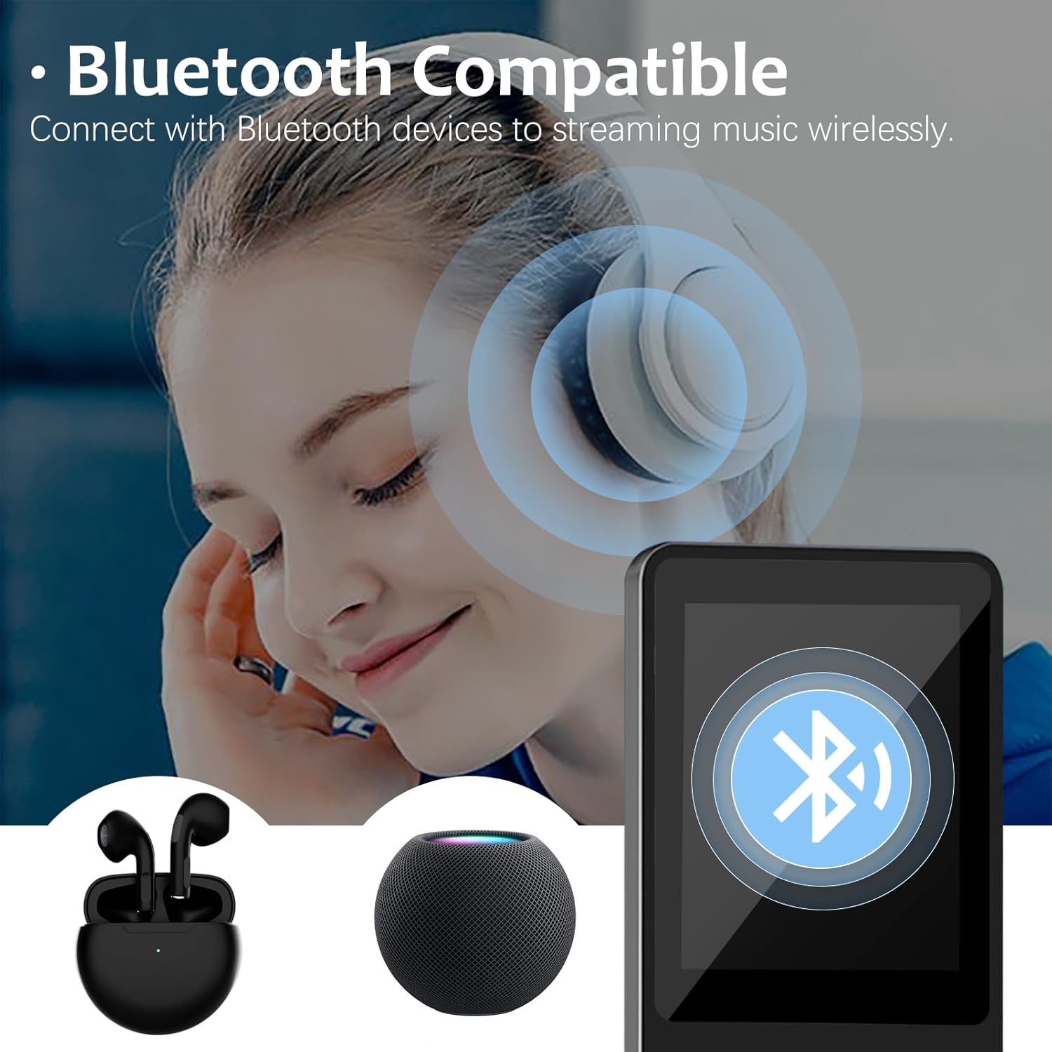 SKYBESS 32GB Bluetooth MP3 Player with Speaker, FM Radio, Voice Recorder Q81223