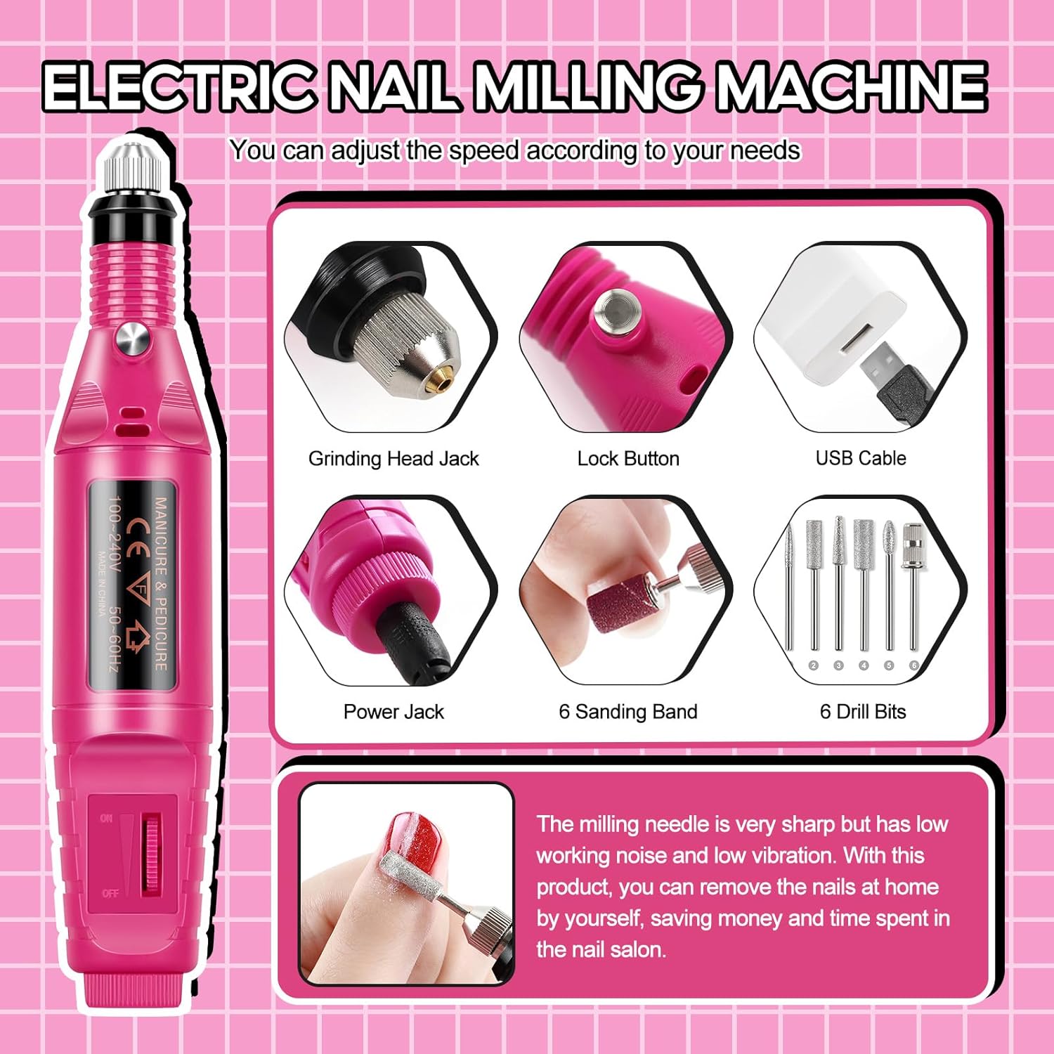 Gel Nail Polish Kit with UV Light and Drill 15Pcs Matte Glossy Top Coat V893