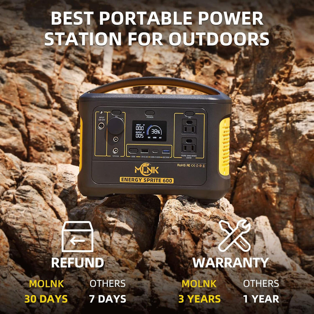 ENERGY SPRITE 600 Portable Power Station 600W, 540Wh Lithium Battery D95417