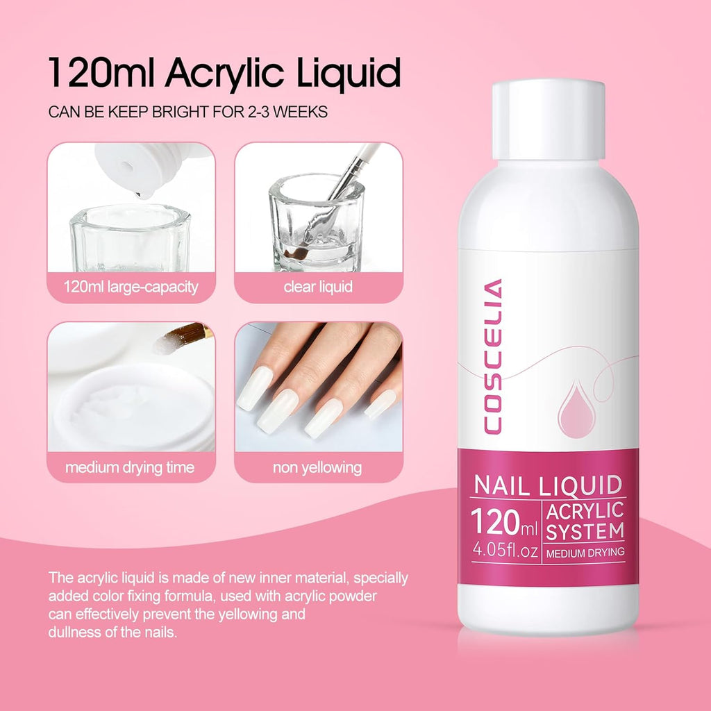 Acrylic Nail Kit with Drill and UV Light for Beginners 45pcs P248