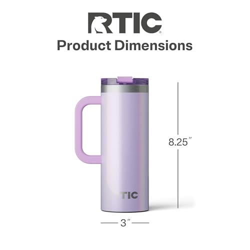 RTIC 20oz Road Trip Travel Mug with Lid and Handle, Insulated Stainless Steel P393441