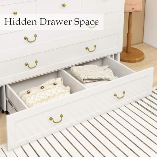 Murphy Bed Queen Cabinet with Charging Station and Storage Drawer J989