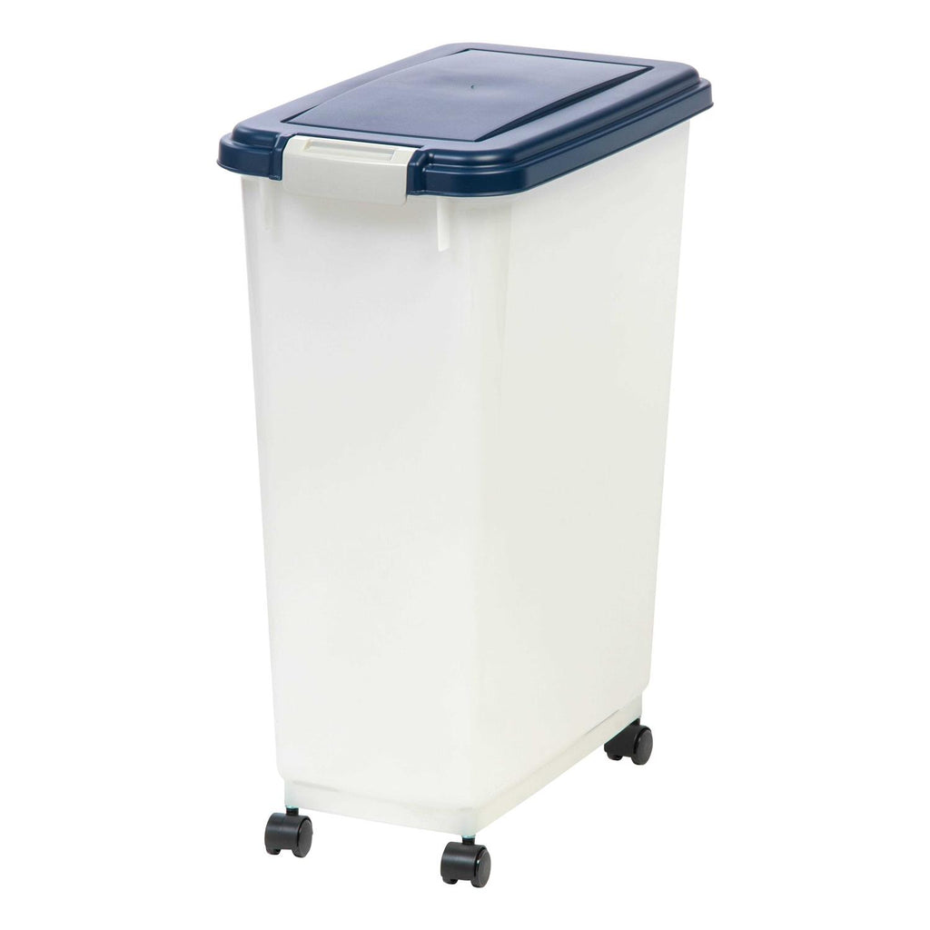 Iris USA WeatherPro Airtight Dog Cat Bird &amp; Other Pet Food Storage Bin Container with Attachable Casters - Pet Supplies online store