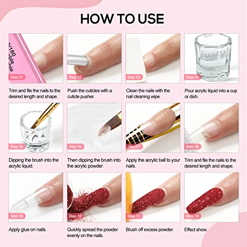 Acrylic Nail Kit for Beginners with Drill and UV Light D956