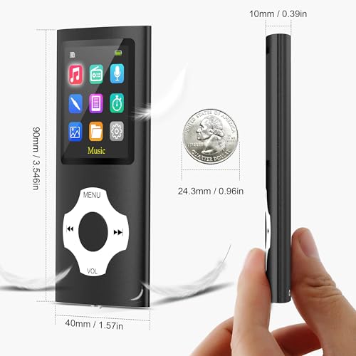 AUOKING MP3 Player 32GB with Voice Recorder and FM Radio, Blue X64700