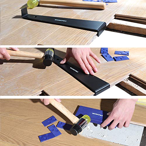 WORKPRO Laminate Flooring Installation Kit with Mallet, Pull Bar, Tapping Block and Spacers F82262
