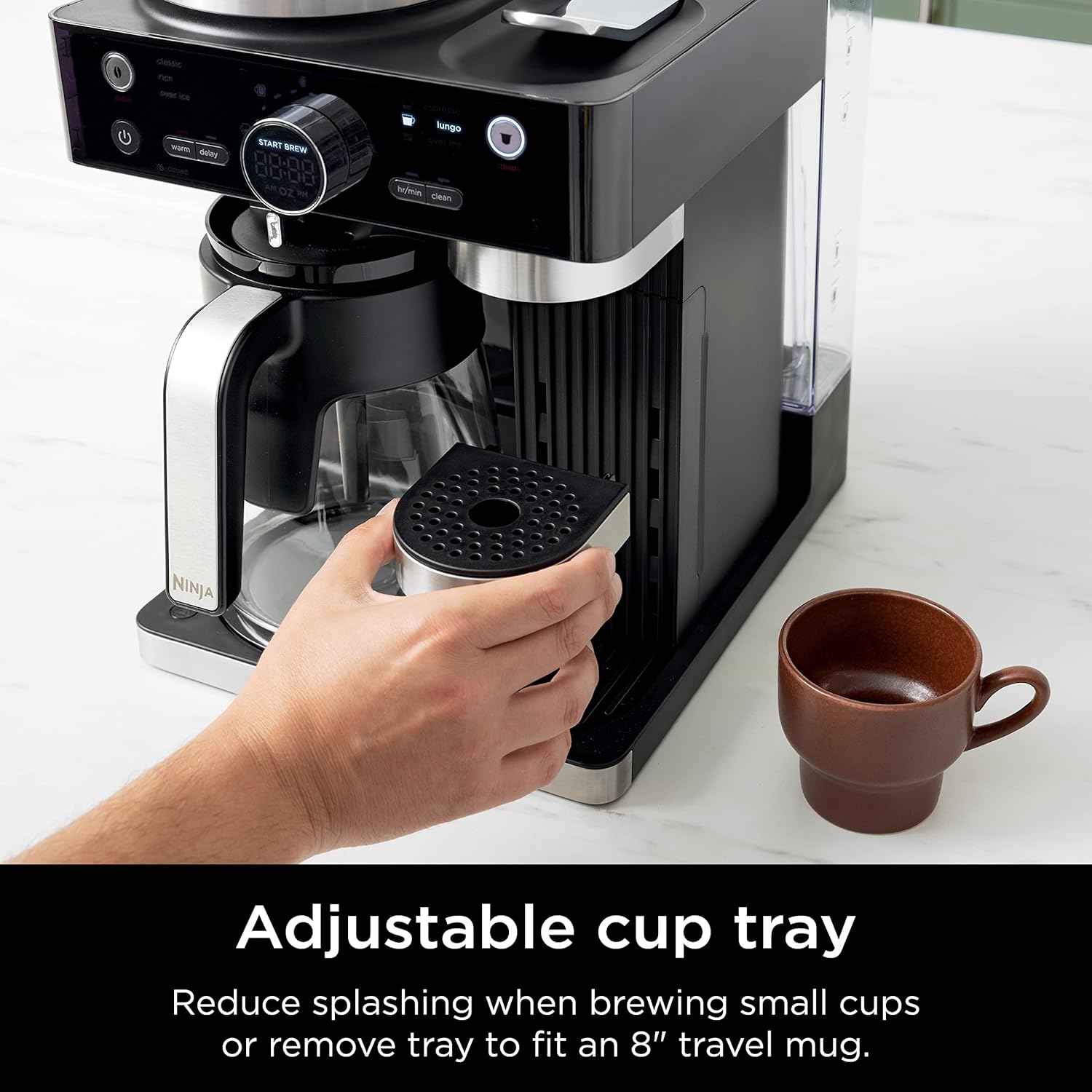 Ninja Espresso & Coffee Barista System, Single-Serve & 12-Cup, Black and Stainless Steel V49913