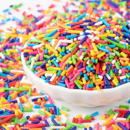 Christmas Sprinkles Bulk 1 lb - Red White Green Round Baking Toppings O347849