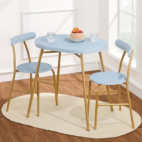Best Choice Products 3-Piece Modern Oval Dining Table Set with 2 Chairs, Dark Brown/Black T222321