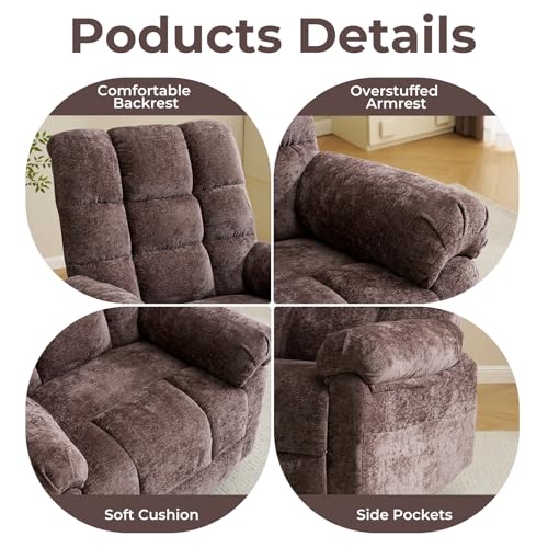 Oversized Power Lift Recliner Chair with Massage and Heat for Elderly, Beige R7985