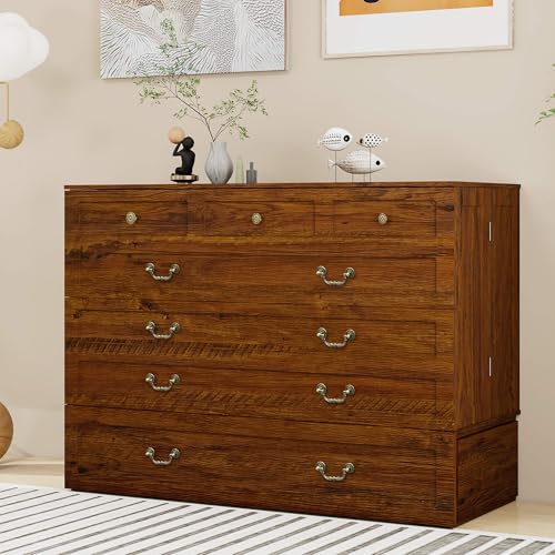 Murphy Bed Queen Cabinet with Charging Station and Storage Drawer J989