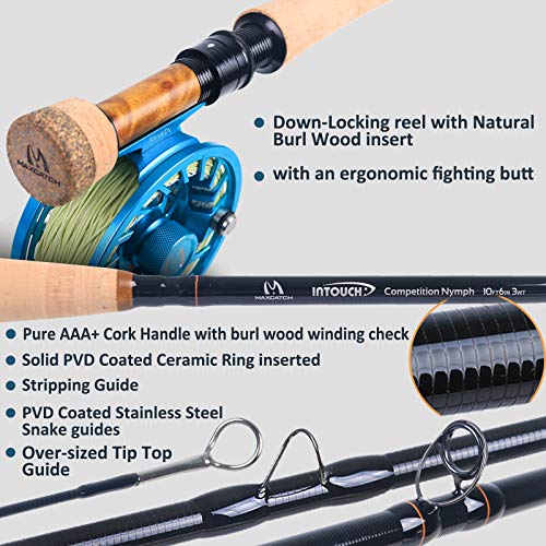 Maxcatch Competition InTouch Nymph Fly Rod for Euro Nymphing B7322