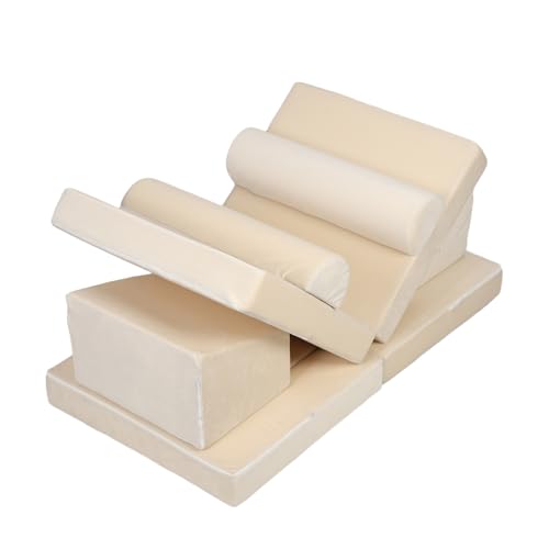 Modular Kids Play Couch, Convertible Foam Floor Sofa for Toddlers, Beige G408018