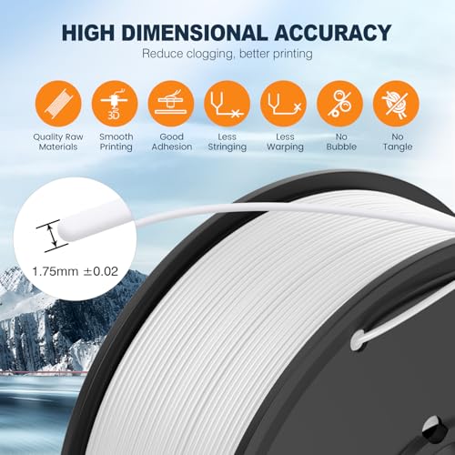 SUNLU 3D Printer Filament Bundle Multicolor PETG 1.75mm, 8 Pack, 2kg Total V41641